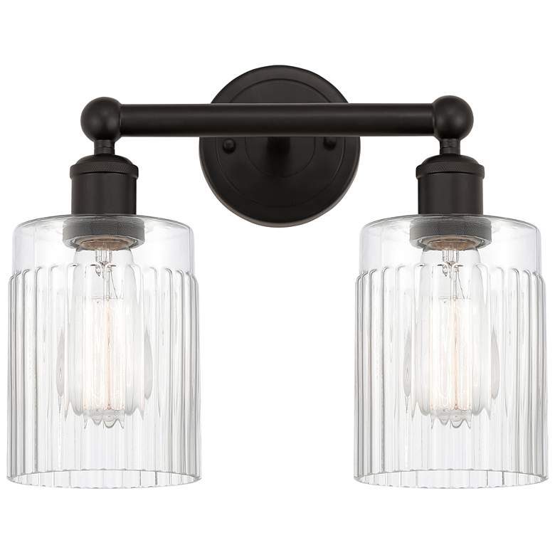 Image 1 Hadley 14" 2-Light Oil Rubbed Bronze Bath Light w/ Clear Shade