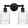 Hadley 14" 2-Light Oil Rubbed Bronze Bath Light w/ Clear Shade