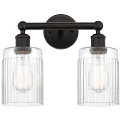 Hadley 14" 2-Light Oil Rubbed Bronze Bath Light w/ Clear Shade