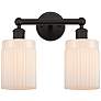 1_Hadley 14" 2-Light Oil Rubbed Bronze Bath Light w/ Matte White Shade