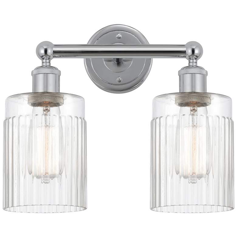 Image 1 Hadley 14" 2-Light Polished Chrome Bath Light w/ Clear Shade