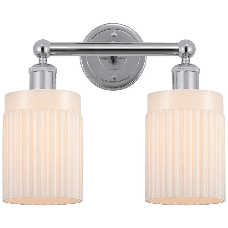 Image 1 Hadley 14" 2-Light Polished Chrome Bath Light w/ Matte White Shade