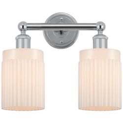 Hadley 14" 2-Light Polished Chrome Bath Light w/ Matte White Shade