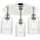 Hadley 16.25"W 3 Light Polished Nickel Flush Mount With Clear Glass Sh