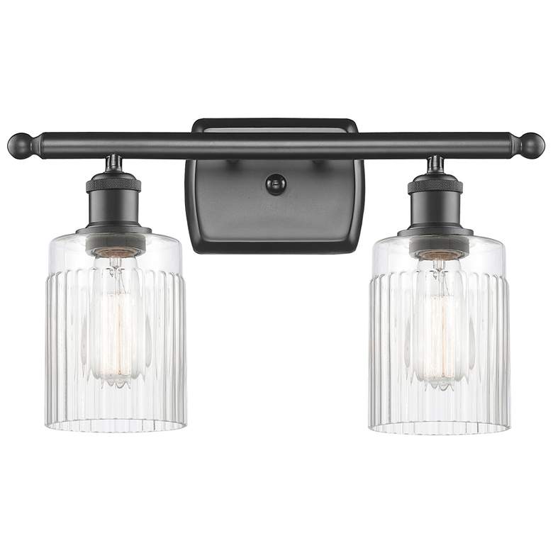 Image 1 Hadley 16" 2-Light Oil Rubbed Bronze Bath Light w/ Clear Shade