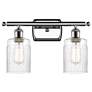 Hadley 16" 2-Light Polished Chrome Bath Light w/ Clear Shade