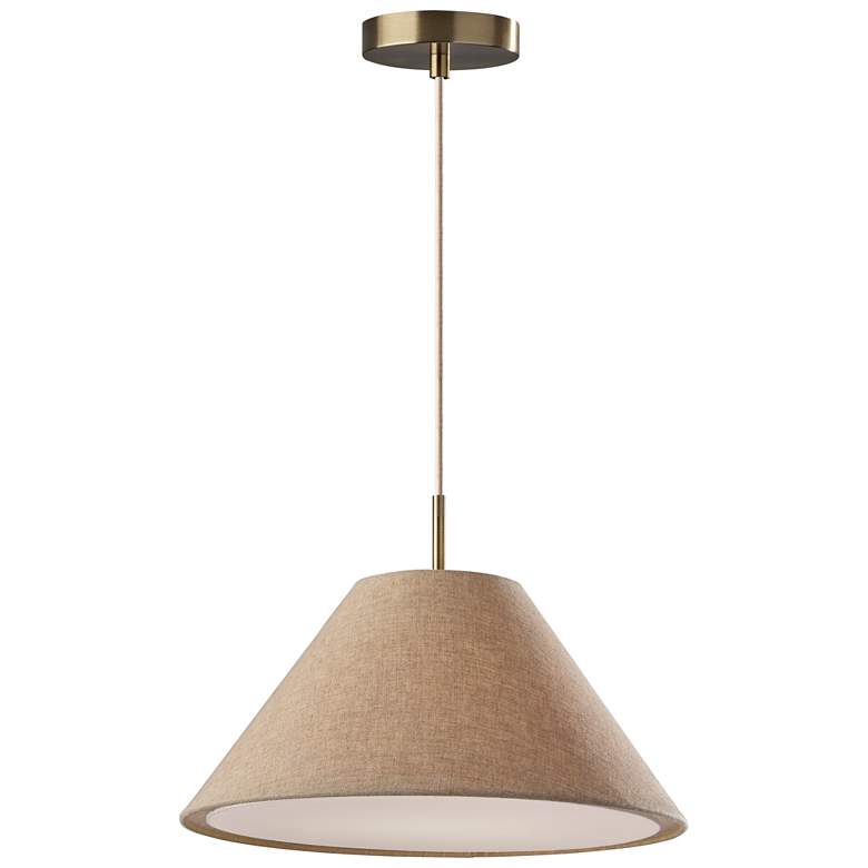 Image 1 Hadley 18" Wide Antique Brass Empire Pendant Light