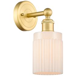 Hadley 2.6&quot; High Satin Gold Sconce With Matte White Shade