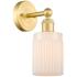 Hadley 2.6" High Satin Gold Sconce With Matte White Shade