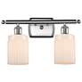 Hadley 2 Light 16" LED Bath Light - Brushed Satin Nickel - White Shade