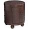 Hadley 21 3/4" Wide Nailhead Trim Round Accent Table