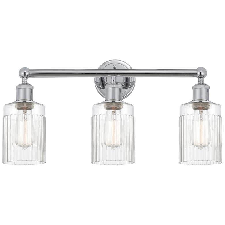 Image 1 Hadley 22.5" Wide 3 Light Polished Chrome Bath Vanity Light w/ Clear S