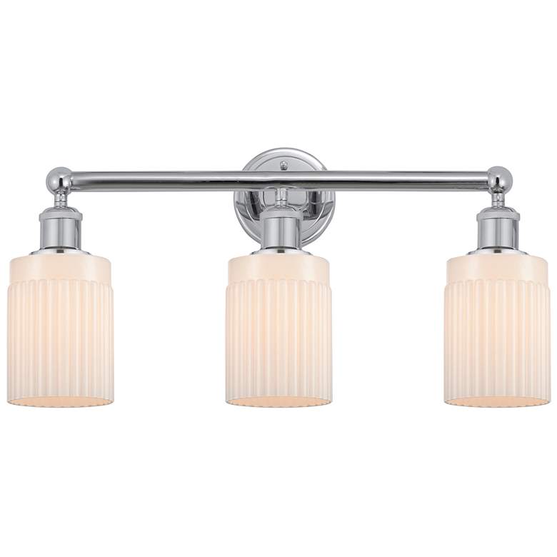 Image 1 Hadley 22.5"W 3 Light Polished Chrome Bath Light w/ Matte White Shade