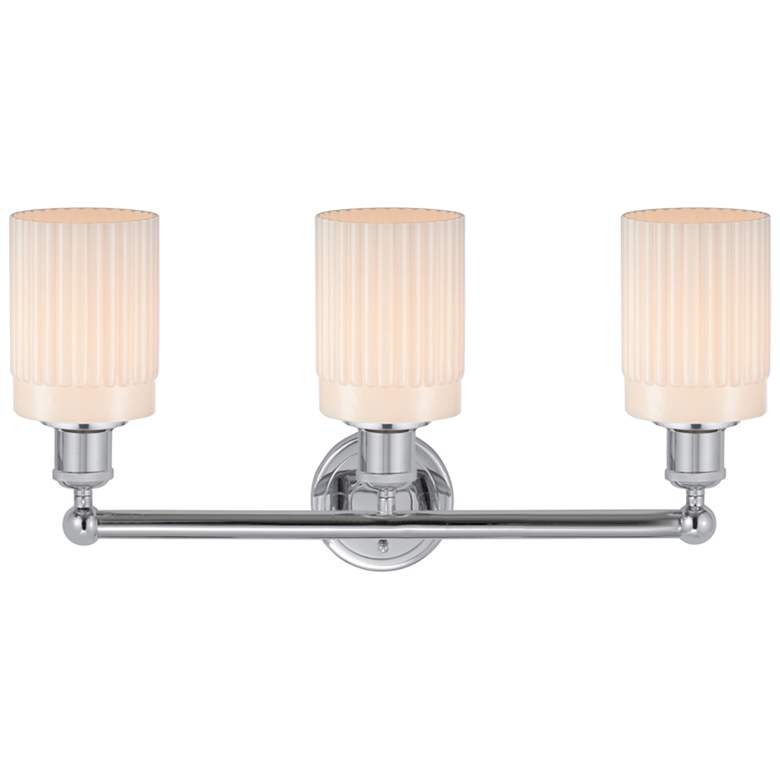 Image 2 Hadley 22.5"W 3 Light Polished Chrome Bath Light w/ Matte White Shade more views