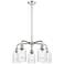 Hadley 22.5"W 5 Light Polished Chrome Stem Hung Chandelier With Clear 
