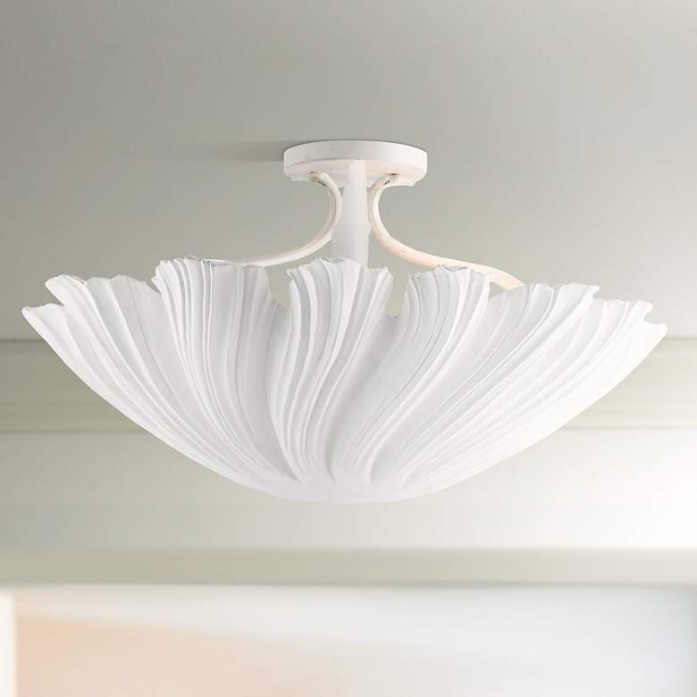 Image 1 Hadley 22 1/2" Wide Gesso White Ceiling Light