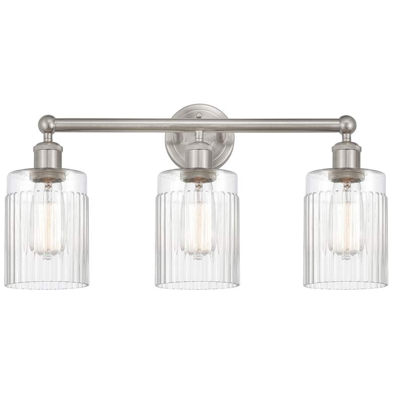 Image 1 Hadley 23" 3-Light Brushed Satin Nickel Bath Light w/ Clear Shade