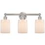Hadley 23" 3-Light Brushed Satin Nickel Bath Light w/ Matte White Shad