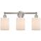 Hadley 23" 3-Light Brushed Satin Nickel Bath Light w/ Matte White Shad