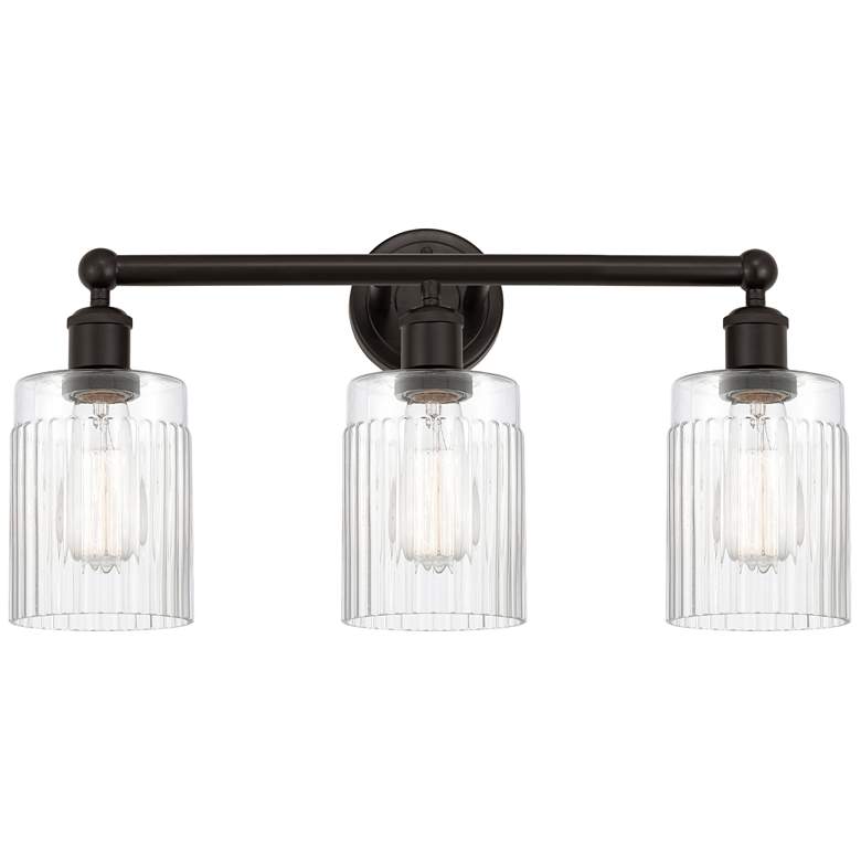 Image 1 Hadley 23" 3-Light Oil Rubbed Bronze Bath Light w/ Clear Shade