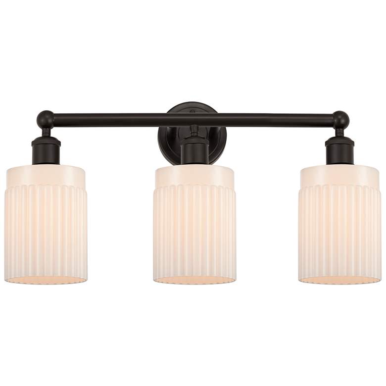 Image 1 Hadley 23" 3-Light Oil Rubbed Bronze Bath Light w/ Matte White Shade