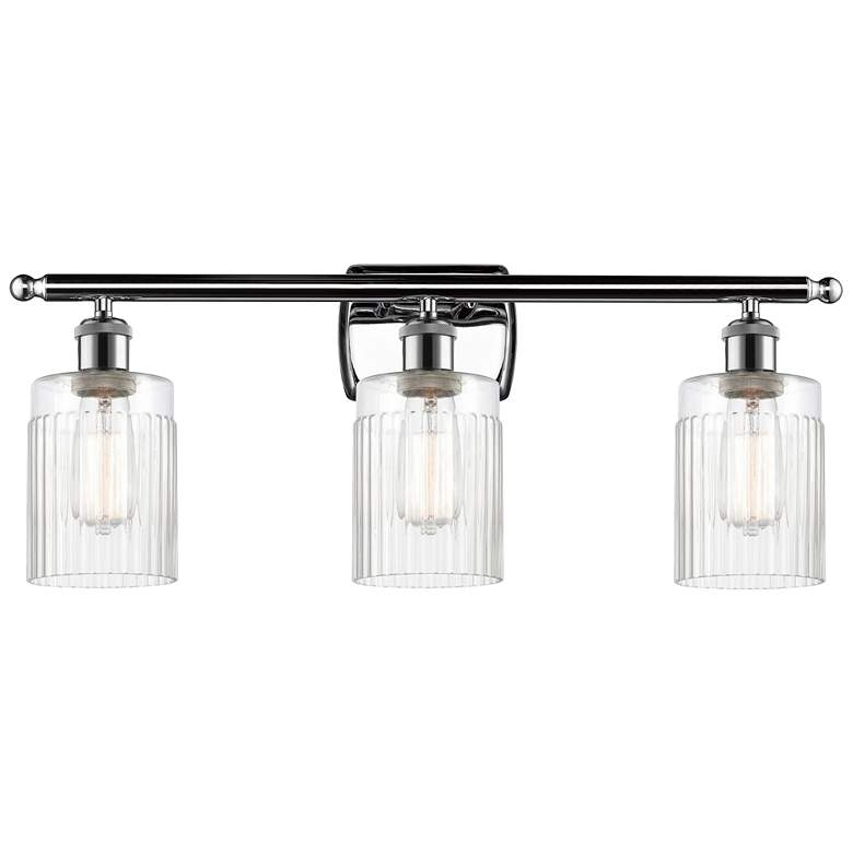 Image 1 Hadley 26" Wide 3 Light Polished Chrome Bath Vanity Light w/ Clear Sha
