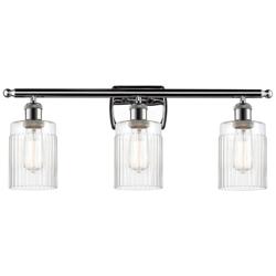Hadley 26" Wide 3 Light Polished Chrome Bath Vanity Light w/ Clear Sha