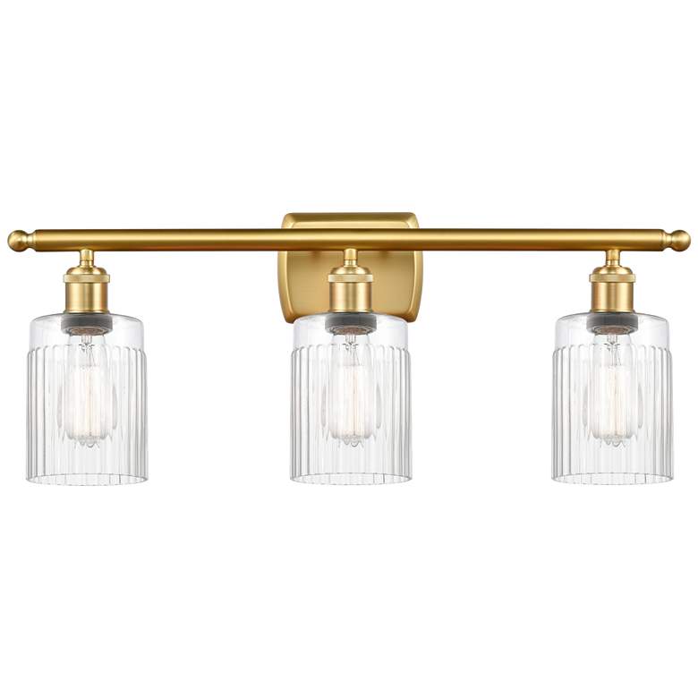 Image 1 Hadley 26" Wide 3 Light Satin Gold Bath Vanity Light w/ Clear Shade