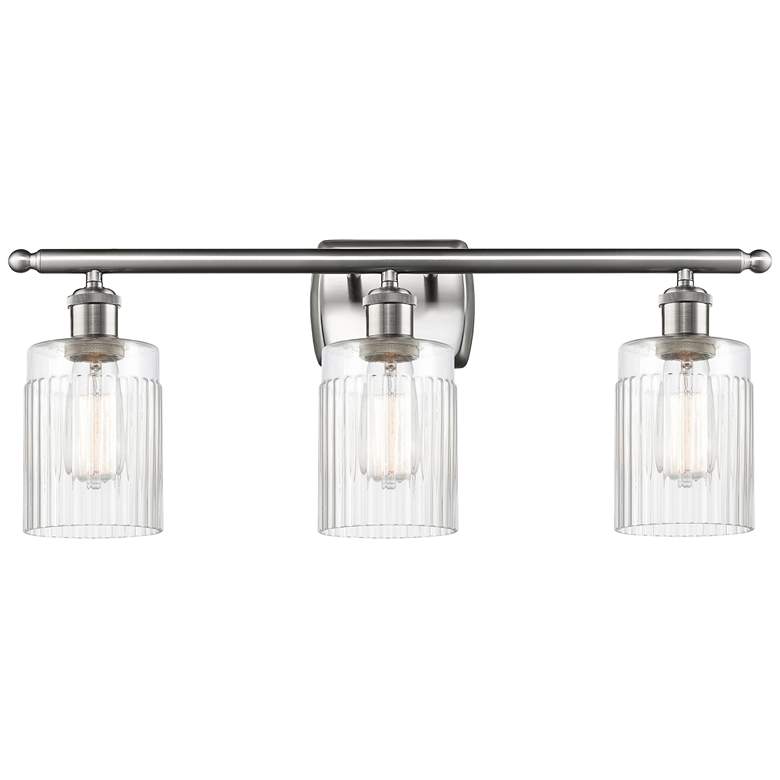 Image 1 Hadley 26"W 3 Light Brushed Satin Nickel Bath Vanity Light w/ Clear Sh