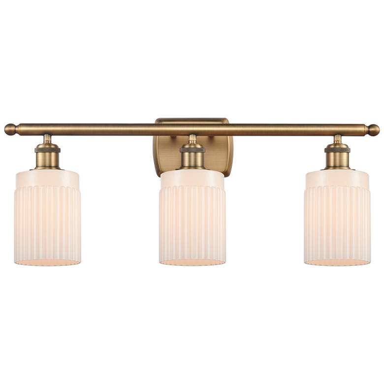 Image 1 Hadley 3 Light 26" LED Bath Light - Brushed Brass - Matte White Shade