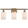 Hadley 3 Light 26" LED Bath Light - Brushed Brass - Matte White Shade