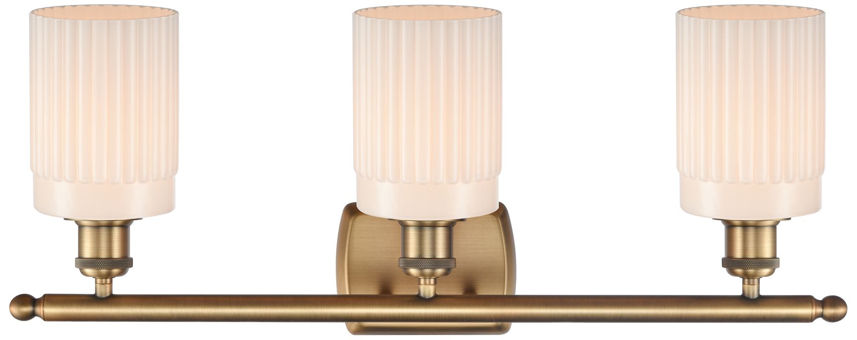 Image 2 Hadley 3 Light 26" LED Bath Light - Brushed Brass - Matte White Shade more views