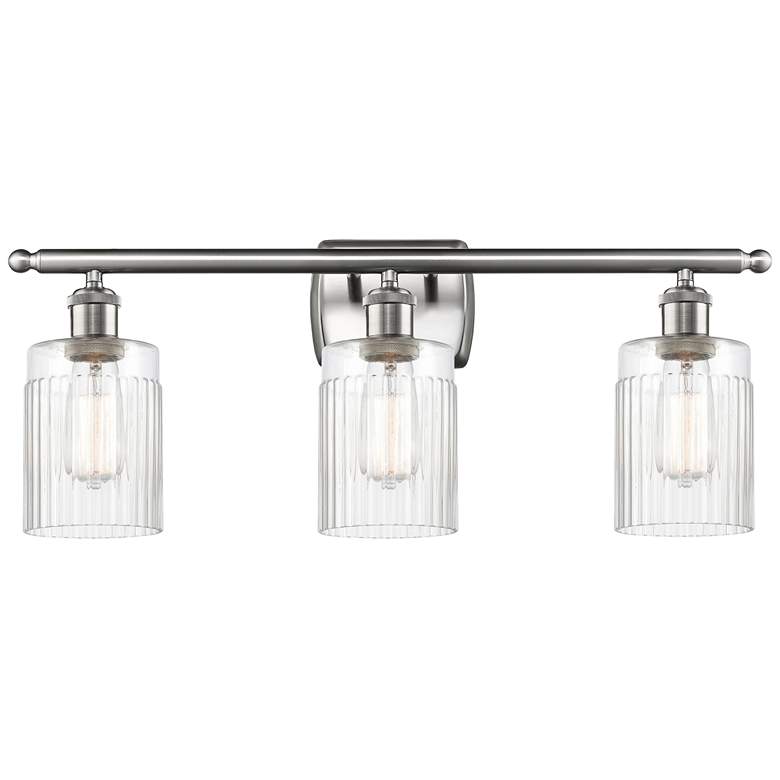 Image 1 Hadley 3 Light 26" LED Bath Light - Brushed Satin Nickel - Clear Shade