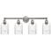 Hadley 32" 4-Light Brushed Satin Nickel Bath Light w/ Clear Shade