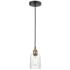Hadley 4.5" Wide Black Brass Corded Mini Pendant With Clear Shade