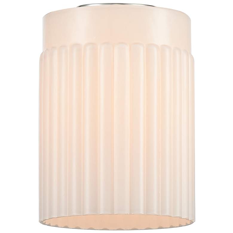 Image 4 Hadley 4.5" Wide Brushed Brass Corded Mini Pendant w/ Matte White Shad more views