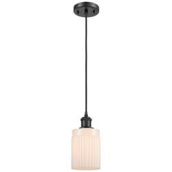 Hadley 4.5" Wide Matte Black Corded Mini Pendant w/ Matte White Shade