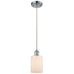 Hadley 4.5" Wide Polished Chrome Corded Mini Pendant w/ Matte White Sh