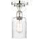 Hadley 4.5" Wide Polished Nickel Semi.Flush Mount With Clear Glass Sha