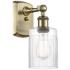 Hadley 5" Antique Brass Sconce w/ Clear Shade