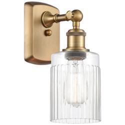 Hadley 5" Brushed Brass Sconce w/ Clear Shade