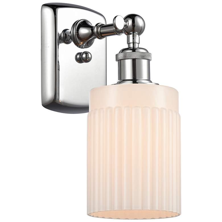 Image 1 Hadley 5" LED Sconce - Chrome Finish - Matte White Shade