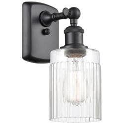 Hadley 5" Matte Black Sconce w/ Clear Shade