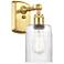 Hadley 5" Satin Gold Sconce w/ Clear Shade