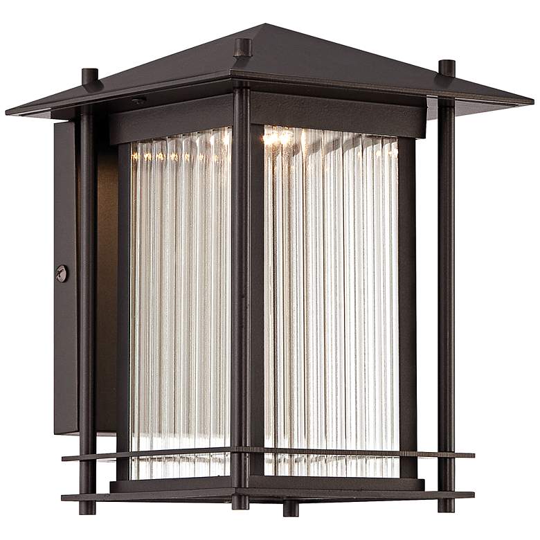 Image 1 Hadley 9" High Burnished Bronze LED Outdoor Wall Light