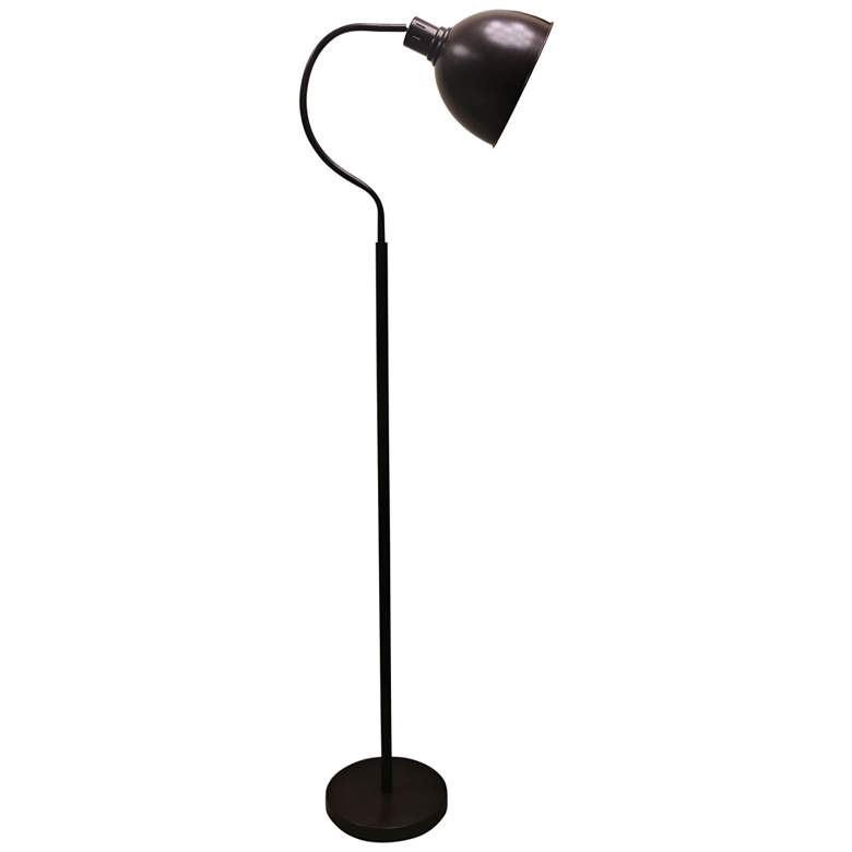 Image 1 Hadley Oil Rubbed Bronze Arched Neck Metal Floor Lamp