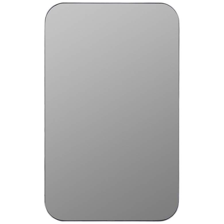 Image 2 Hadley Shiny Silver 16" x 26" Medicine Cabinet Wall Mirror