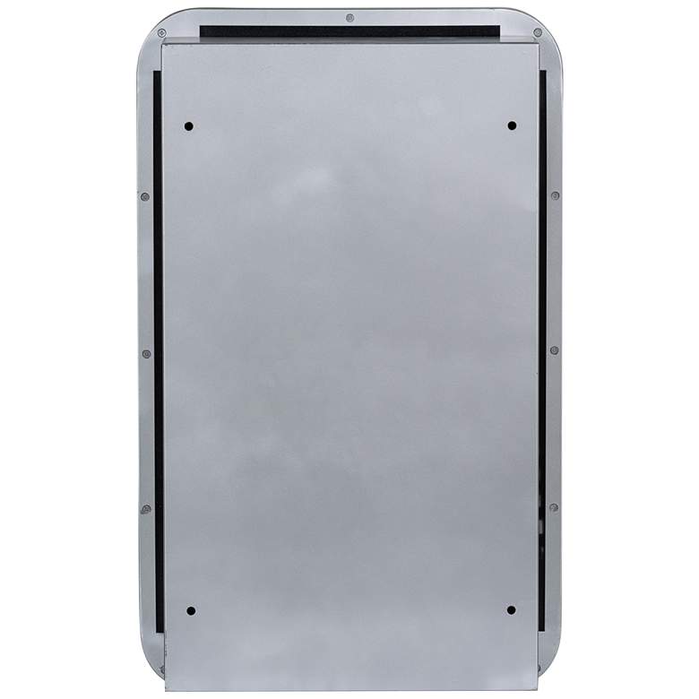 Image 3 Hadley Shiny Silver 16" x 26" Medicine Cabinet Wall Mirror more views