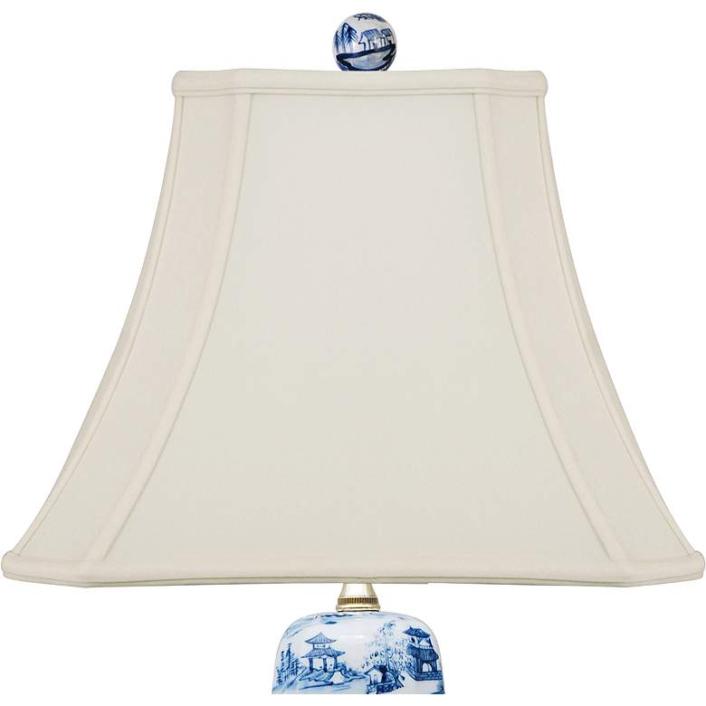 Image 2 Hado Blue and White Chinoiserie 27" Temple Jar Porcelain Table Lamp more views