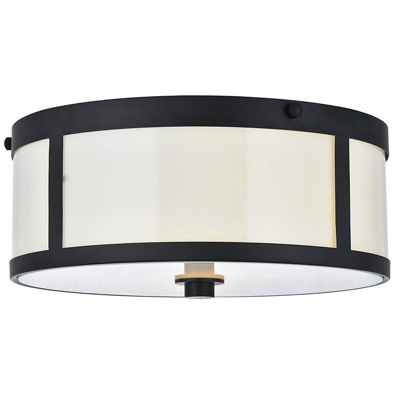 Image 3 Hadrian 2 Lt 12" Flat Black Flush Mount
